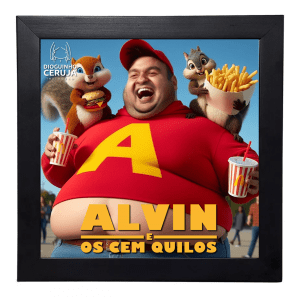 Quadro Alvin e os cem quilos (30x30cm)