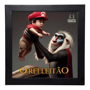 Quadro O Rei Leitão (30x30cm)